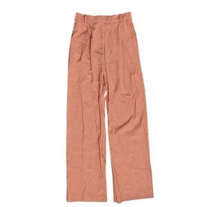 Lulus Pants Womens M Medium Orange Wide Leg Dress Trousers with Pockets